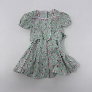 American Girl Doll Molly Victory Garden Dress 2003 Vintage Green Floral